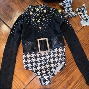 Kelle company dance costume houndstooth Paris theme fashion theme semi custom